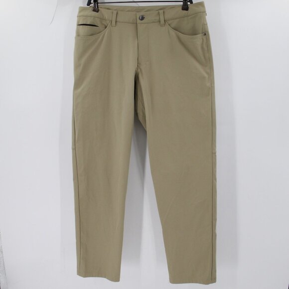Lululemon ABC Pants Mens 34 Classic Fit Warpstreme Stretch Flat Front Mid Rise - Picture 1 of 14